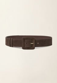 Fabiana Filippi Ceinture haute en daim, ébène ébène AAD216A813M5290000
