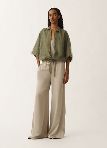 Fabiana Filippi Pantalon Amelia en satin de viscose, argile ARGILE PAD265F291D6230000