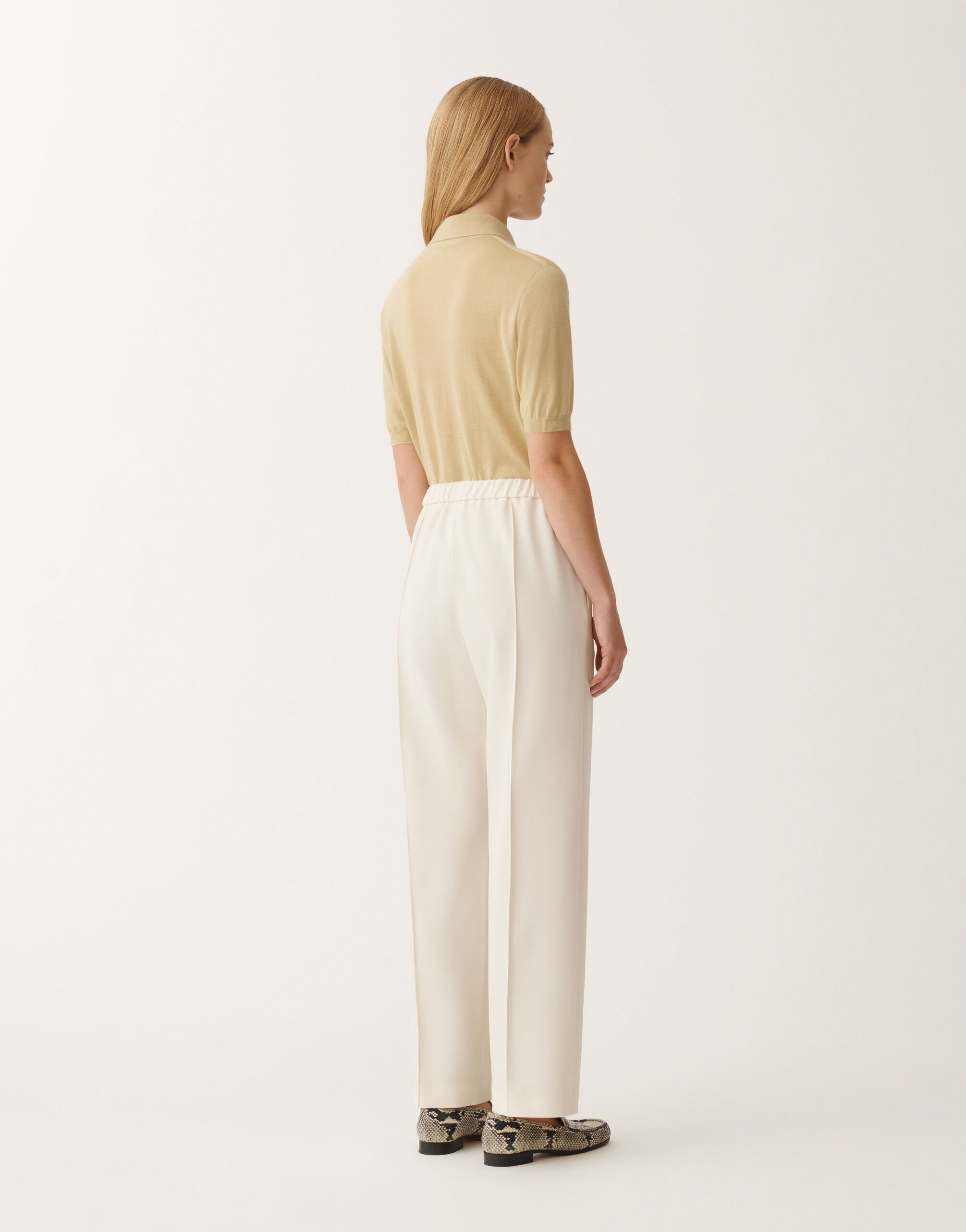 Fabiana Filippi Gubbio techno tailoring jogging trousers, butter WHITE PAD265F322D8070000