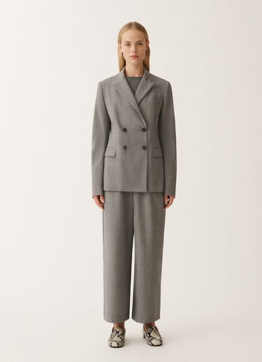 Fabiana Filippi Cool wool double-breasted jacket, melange rock GREY GCD265F227L2960000