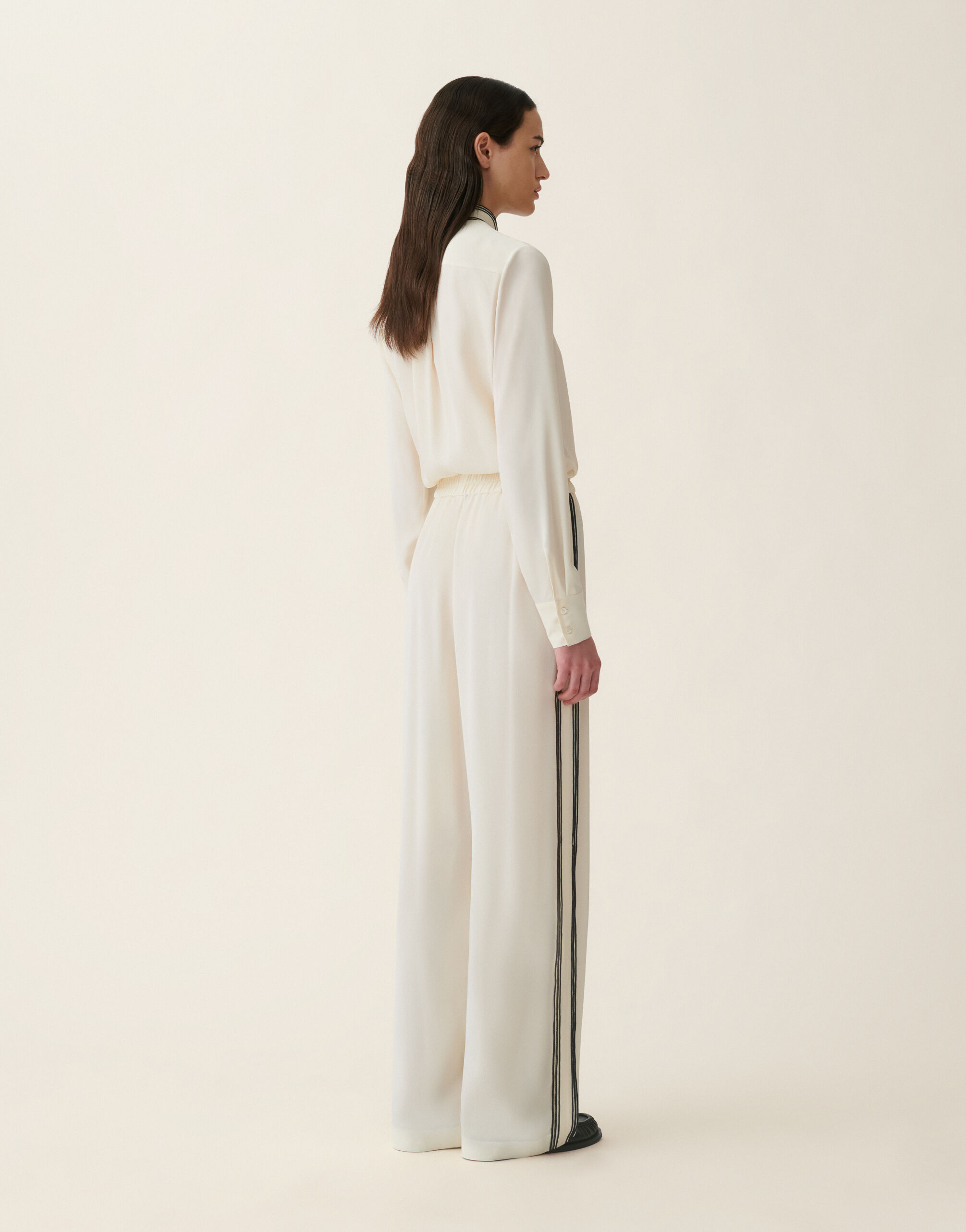 レディースCrêpe de Chine trousers, butter パンツ | Fabiana Filippi