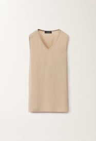 Fabiana Filippi Stretch sablé top, sand SAND TPD265F773L2350000