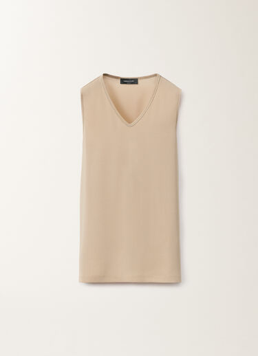 Fabiana Filippi Stretch sablé top, sand SAND TPD265F773L2350000