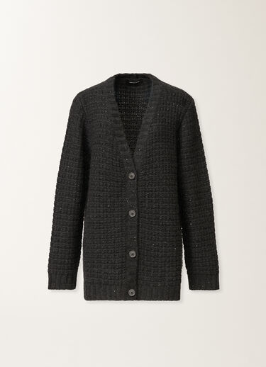 Fabiana Filippi Platinum cardigan with sequins, slate Grey MAD225F540L6170000
