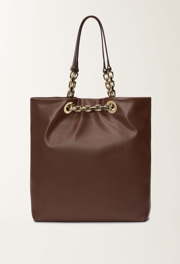 Fabiana Filippi Nappa leather eyelet shopper, ebony BROWN BGD215A900L8020000