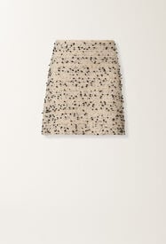 Fabiana Filippi Mini gonna in tweed bottonato, acero e nero BEIGE GND215F404L5450000