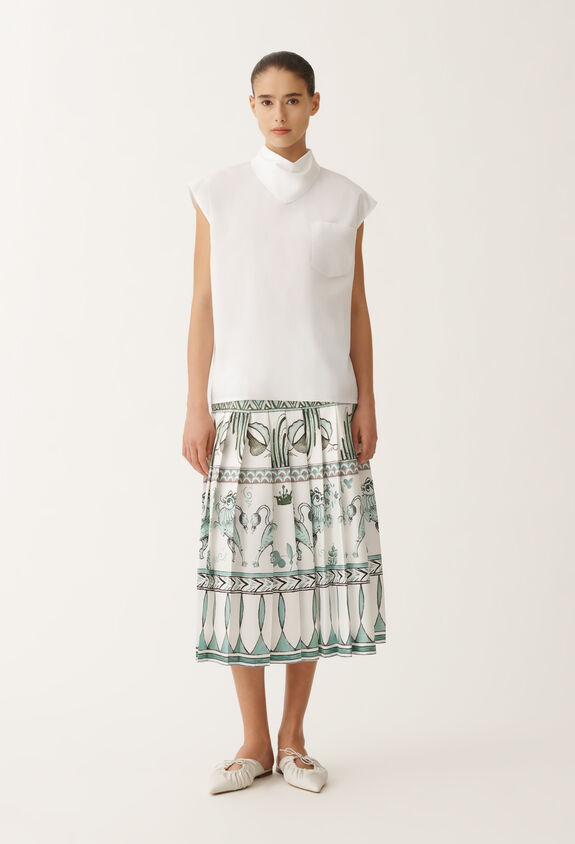 Fabiana Filippi Poplin top, optical white WHITE TPD275F735D6500000