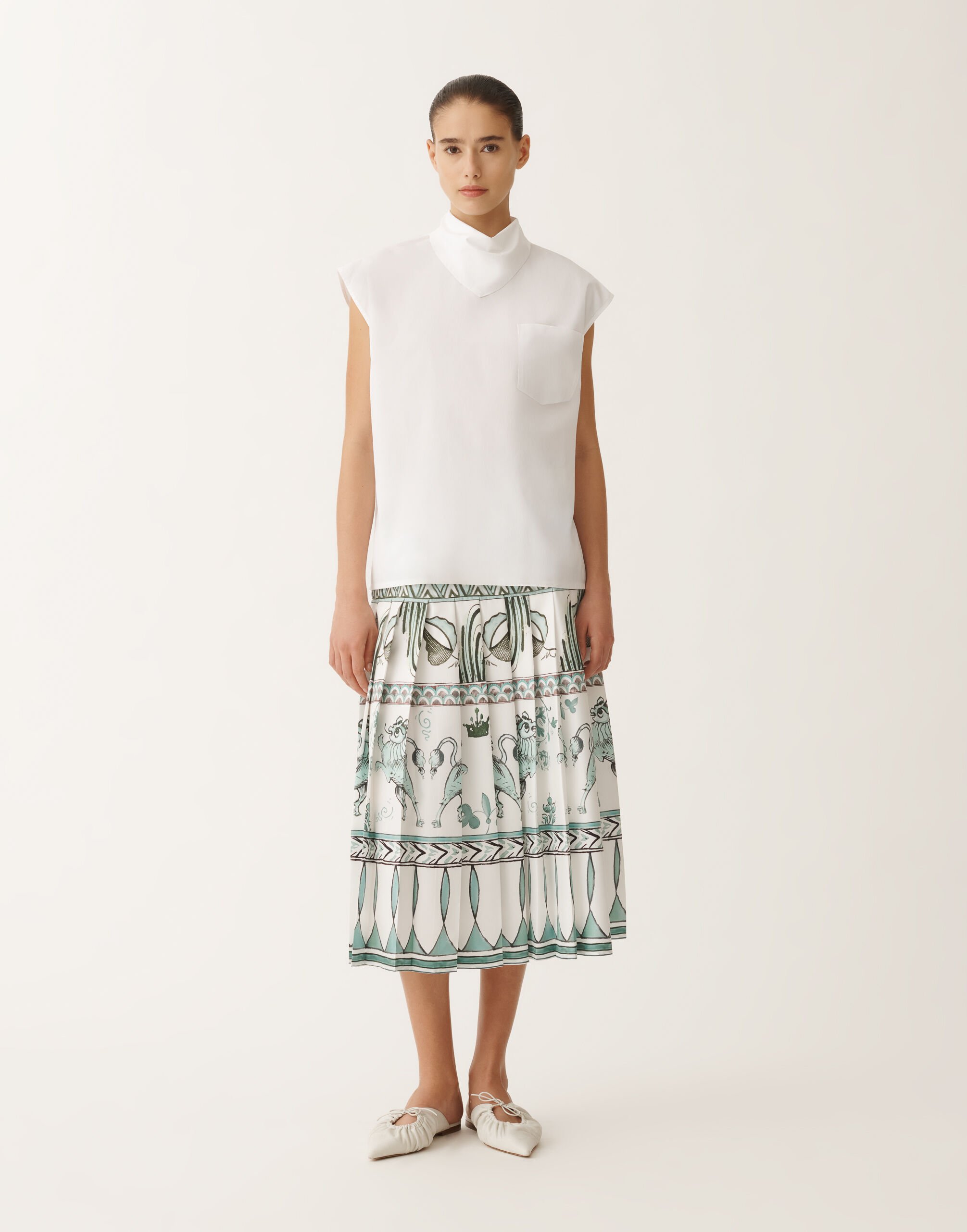 Fabiana Filippi Top aus Popeline, optisch weiß WEISS TPD275F735D6500000