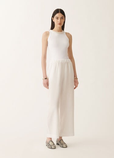 Fabiana Filippi Hose Trevi aus Leinencanvas, weiß WEISS PAD275F310D8350000