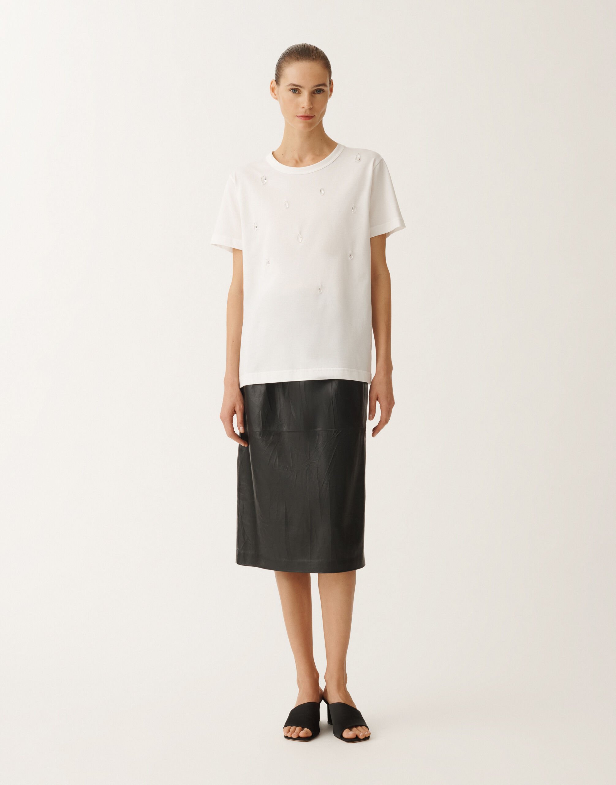 Fabiana Filippi Jersey T-shirt, white WHITE JED265F278L2270000
