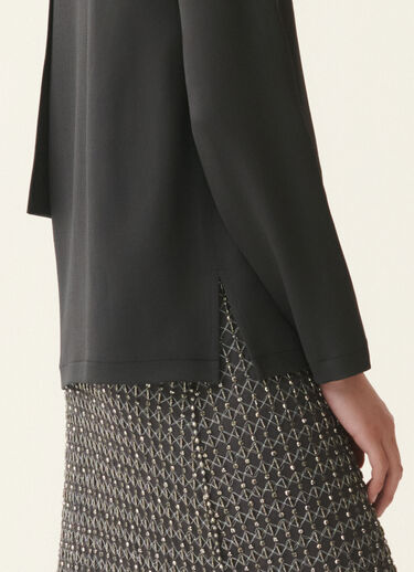Enver satin top, charcoal Fabiana Filippi Enver satin top, charcoal Charcoal TPD226F682M4650000
