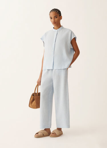 Fabiana Filippi Pantalone Trevi in tela di lino, azzurro cielo AZZURRO CIELO PAD276F310M1310000