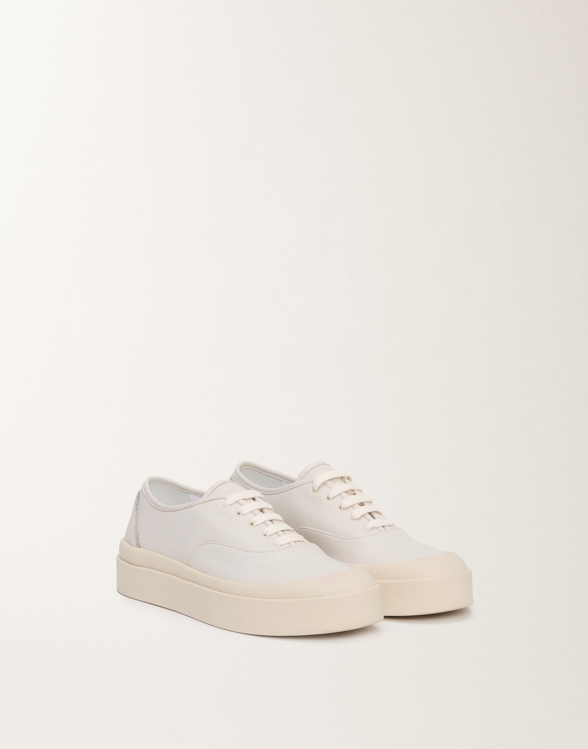 Fabiana Filippi Nappa leather sneakers, butter BUTTER ASD275A961L4080000