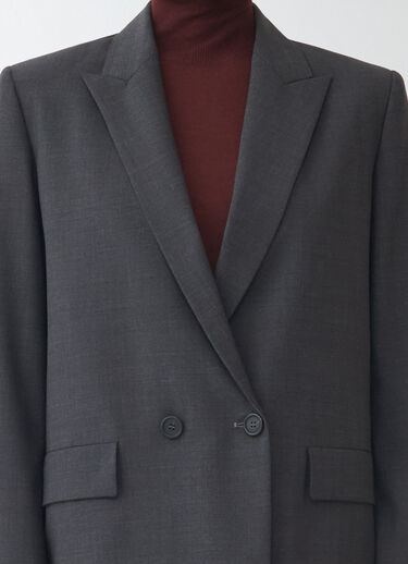 Fabiana Filippi Cool wool double-breasted jacket, charcoal CHARCOAL GCD264F162D6200000