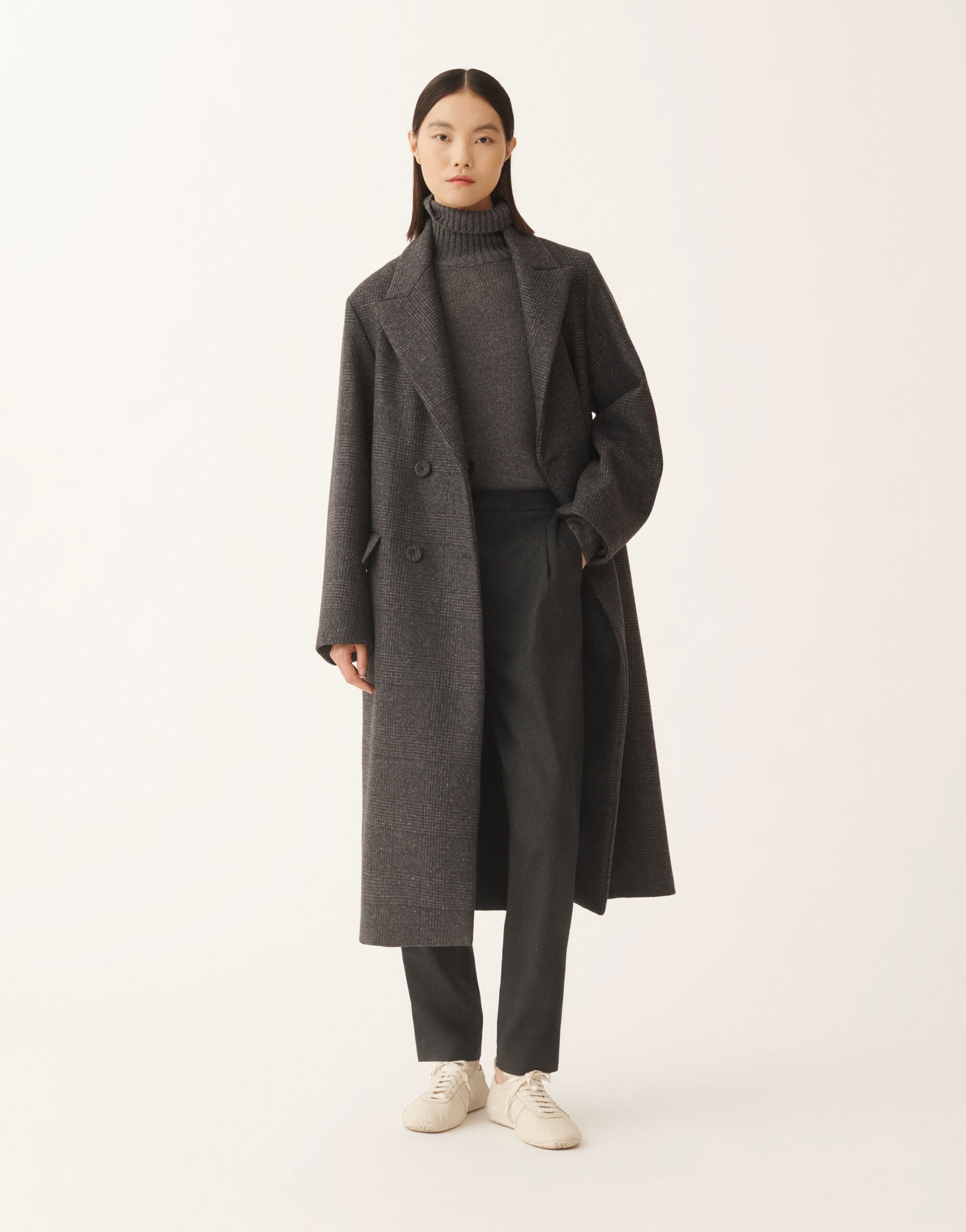 Cashmere turtleneck sweater, onyx for Women | Fabiana Filippi®
