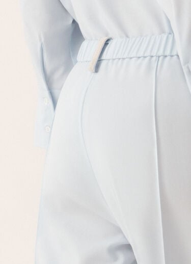 Fabiana Filippi Gubbio jogging pants in lightweight bi-stretch wool, aqua Blue PAD266F322L7630000