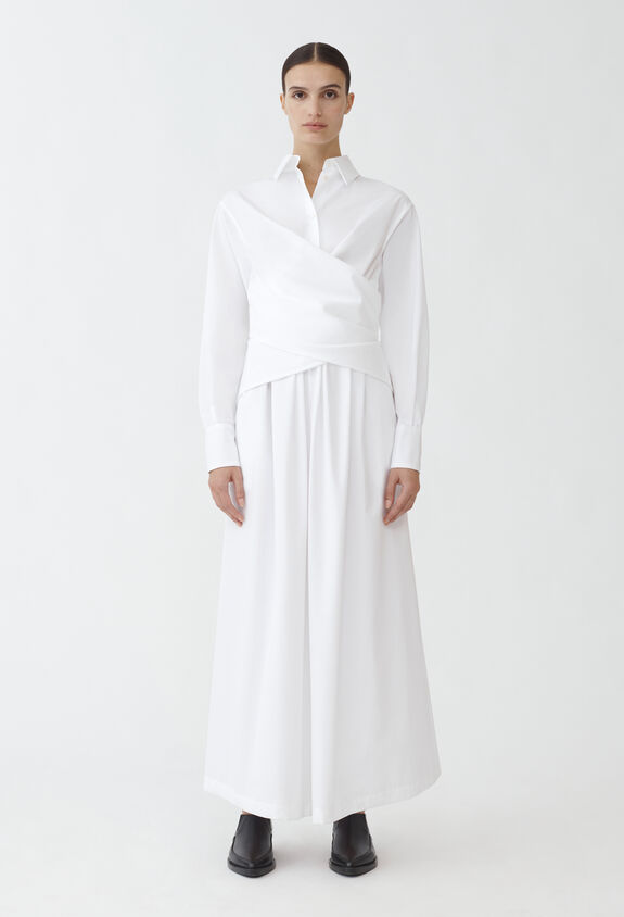 Fabiana Filippi POPLIN SHIRT DRESS WITH CROSSED DETAIL ABD264F129D6140000