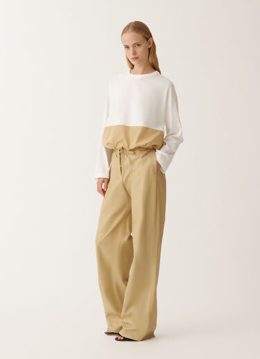 Fabiana Filippi Jersey top, white and gold YELLOW JED265F155L2230000