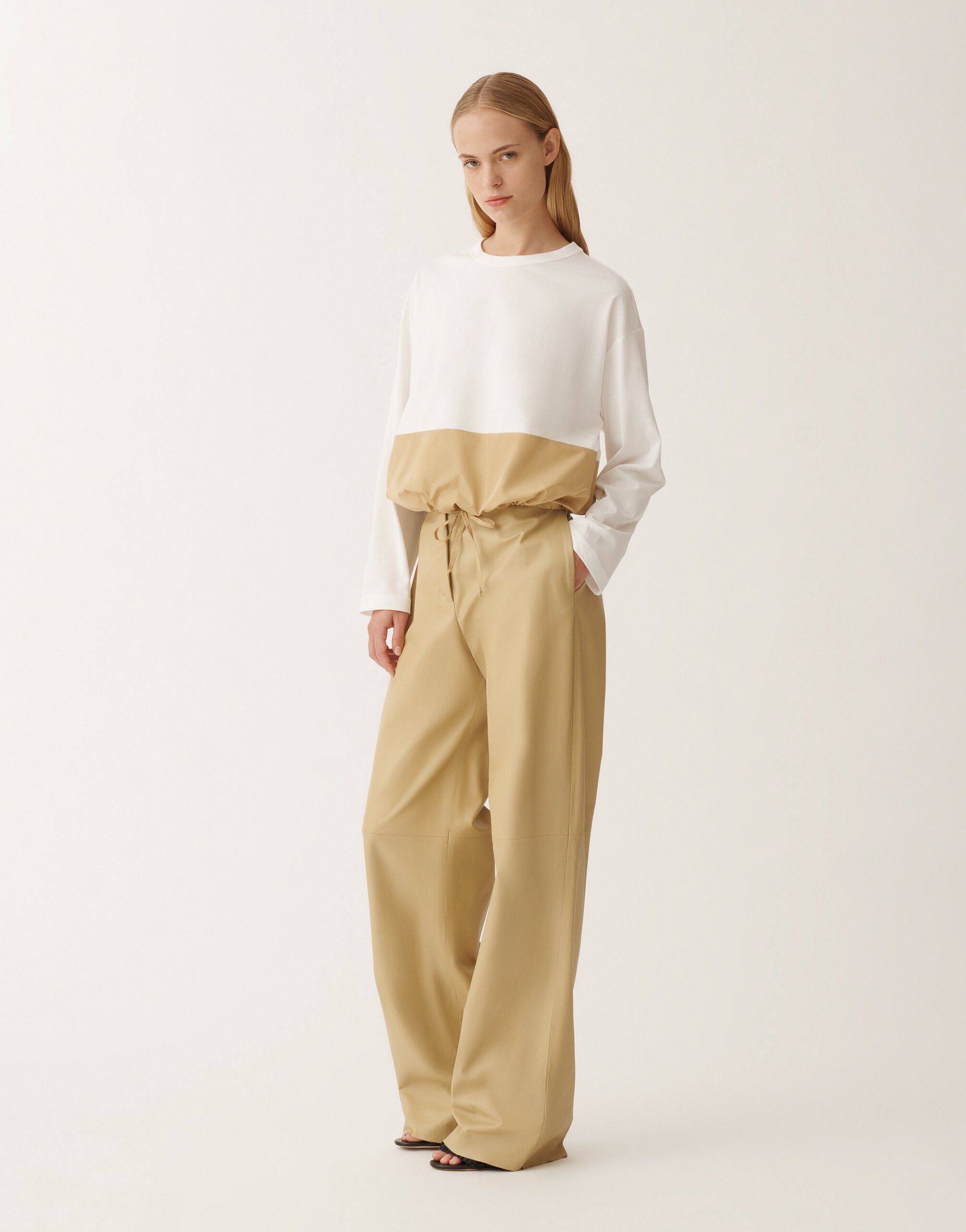 Fabiana Filippi Jersey top, white and gold YELLOW JED265F155L2230000