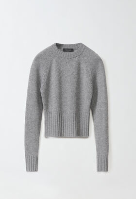Fabiana Filippi Brushed cashmere sweater, melange rock WHITE MAD264F031N9000000