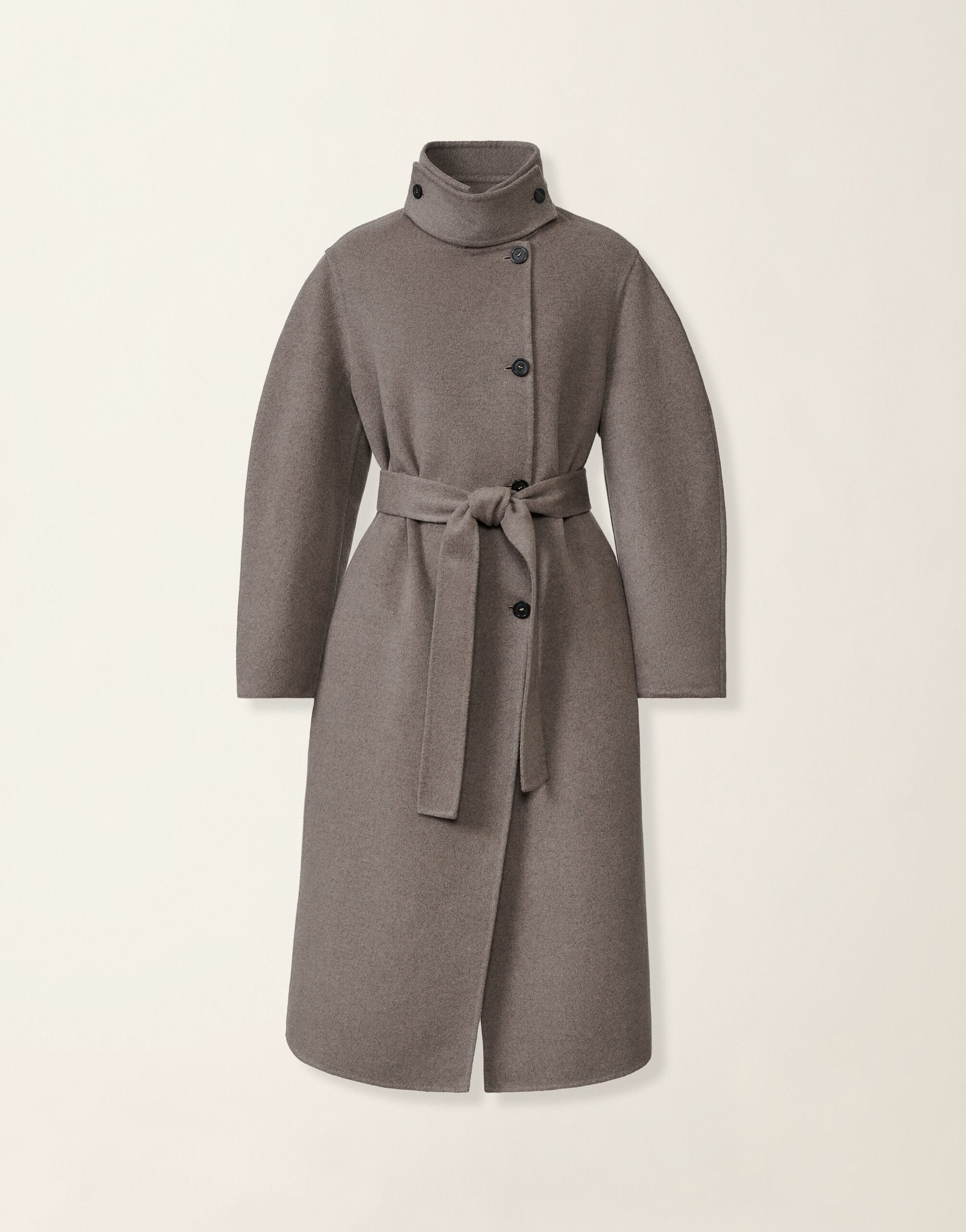 Long wool and cashmere double coat, falcon Fabiana Filippi Long wool and cashmere double coat, falcon Falcon CTD226F661M3750000