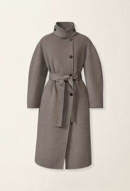Fabiana Filippi Long wool and cashmere double coat, falcon Falcon CTD226F661M3750000