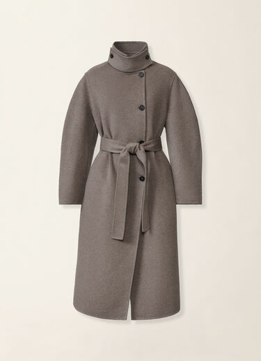Long wool and cashmere double coat, falcon Fabiana Filippi Long wool and cashmere double coat, falcon Falcon CTD226F661M3750000