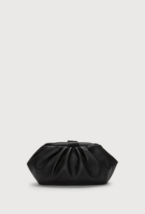 Fabiana Filippi Leather clutch, black PADP04F350H7130000