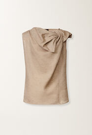 Fabiana Filippi Top de lino en topo GRIS PALOMA TPD276F737D8350000