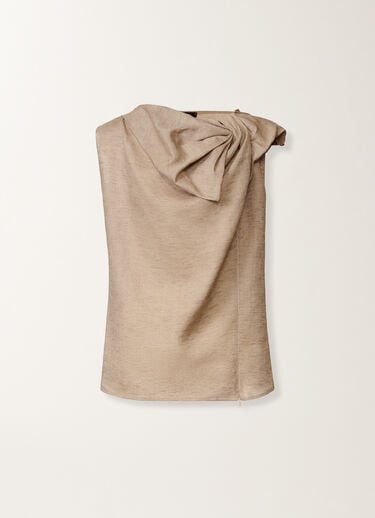 Top de lino en topo Fabiana Filippi Top de lino en topo GRIS PALOMA TPD276F737D8350000