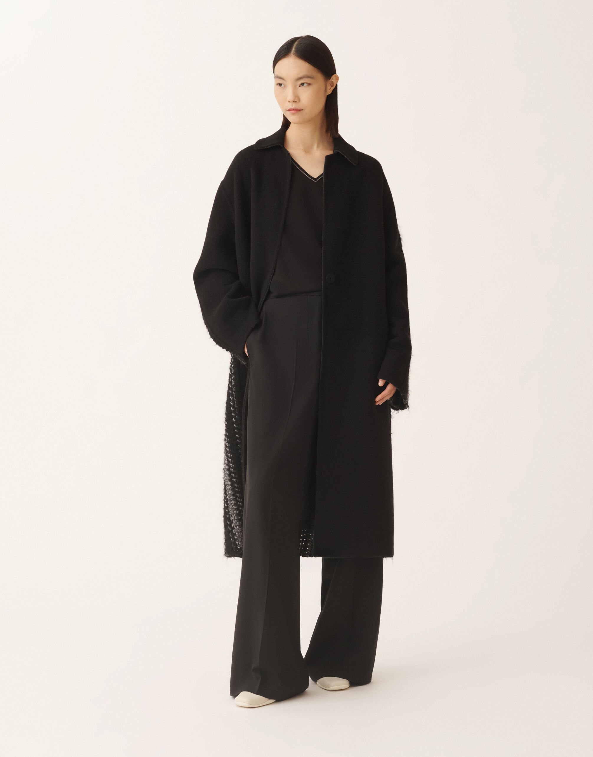 Fabiana Filippi Hose Spoleto aus Cool Wool, schwarz SCHWARZ PAD265F307D6200000