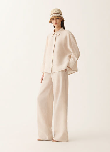 Fabiana Filippi Pantalone Amelia jogging in tela di lino, naturale NATURALE PAD276F291M1310000