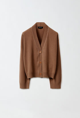 Fabiana Filippi Boxy cashmere cardigan, cammeo GREY MAD224F015SK160000