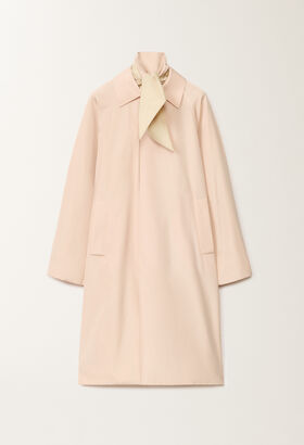 Fabiana Filippi Lightweight taffeta trench coat, dusty pink WHITE CTD265F225D8040000