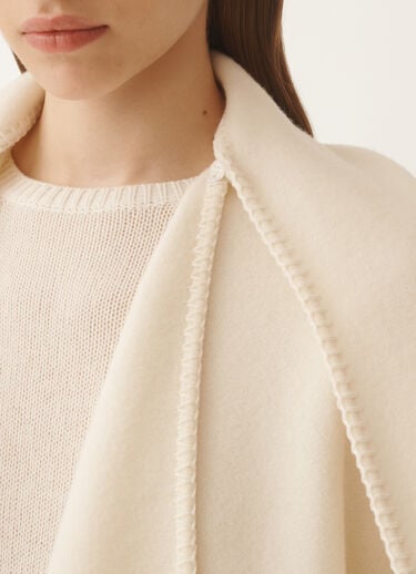 Fabiana Filippi Wool cloak, butter WHITE SAD215A884L8300000
