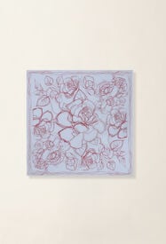 Fabiana Filippi Foulard in twill di seta, azzurro, rosso e bianco Azzurro/rosso/bianco seta SAD216A876M5030000