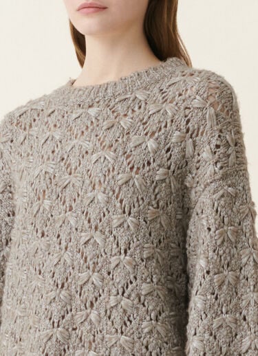 Rollkragenpullover aus gepolstertem Garn, mocha Fabiana Filippi Rollkragenpullover aus gepolstertem Garn, mocha Mocha MAD216F091M3150000