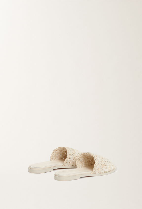 Fabiana Filippi Raffia and cotton sandals, putty PUTTY ASD265A886L2510000