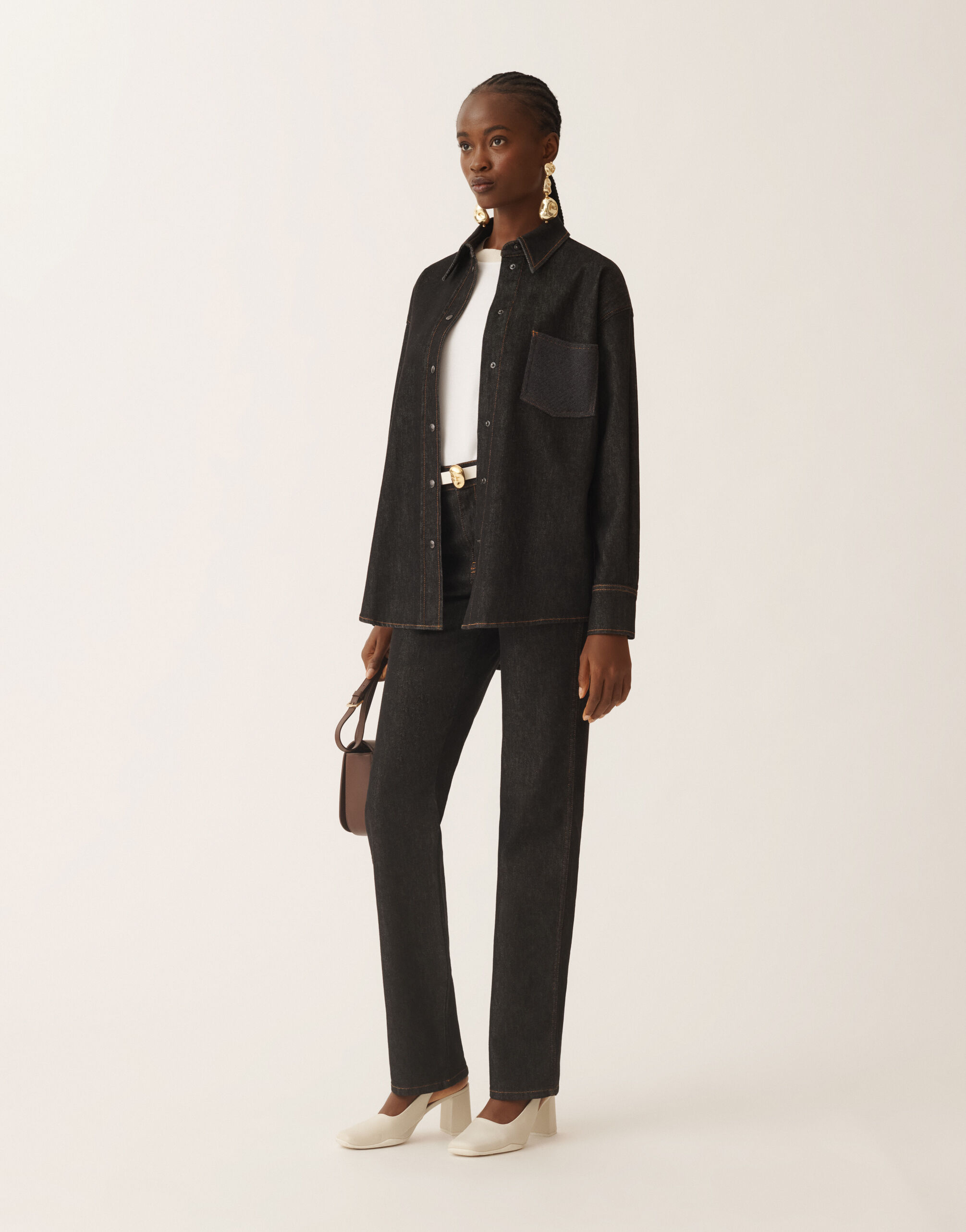 Fabiana Filippi Denim trousers, anthracite Grey PAD225F344L6340000
