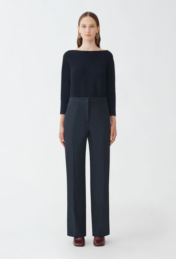 Fabiana Filippi Hose aus Cool-Wool Deruta, Mitternachtsblau BLAU PAD214F320D6200000