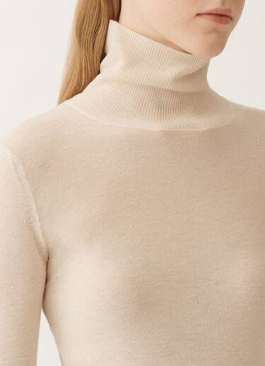 Fabiana Filippi Wollpullover mit Pailletten, weiß Weiß MAD215F068L5570000