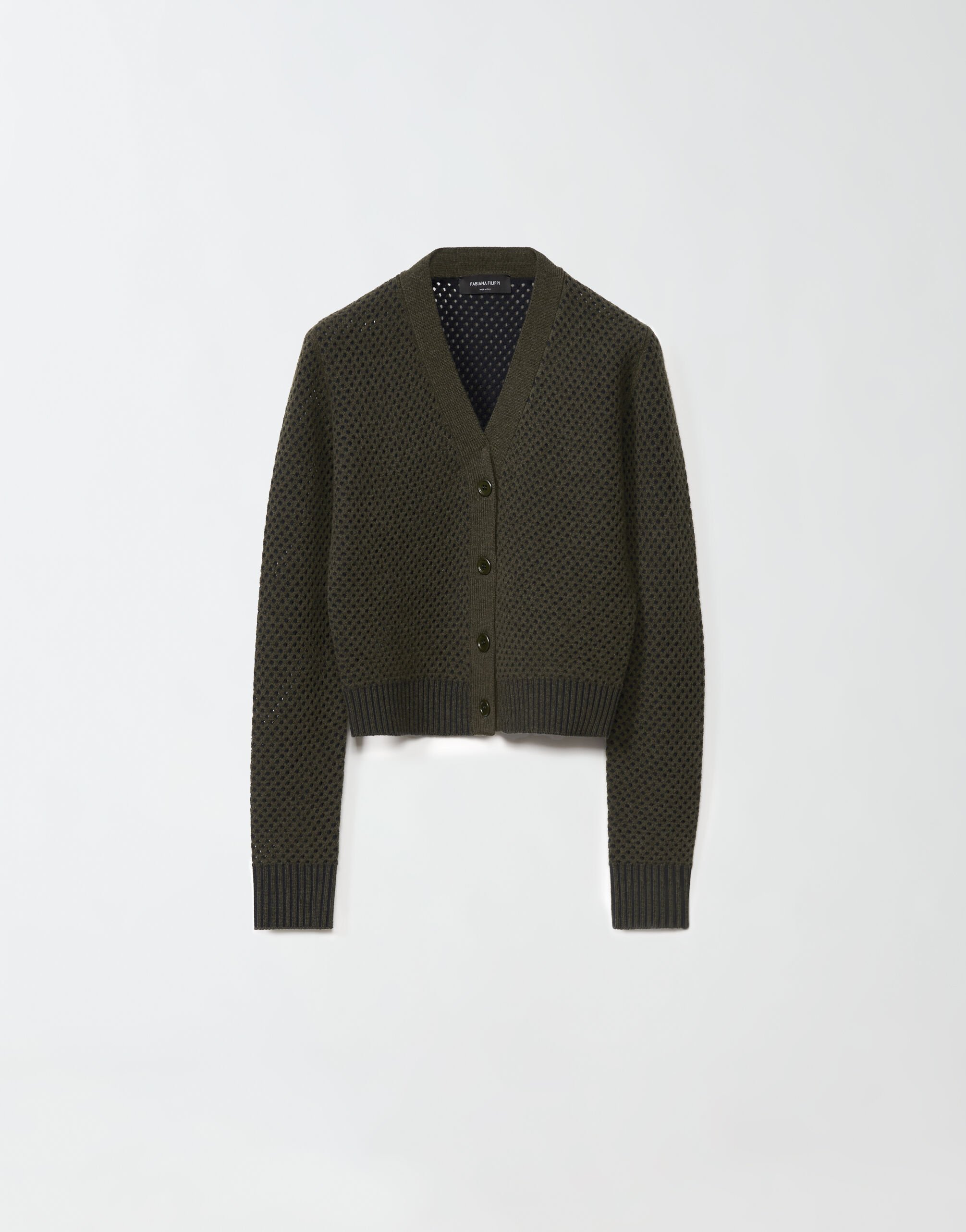 ブランド雑貨総合 Platinum cardigan, loden for Women | Fabiana Filippi® ジャケット・アウター