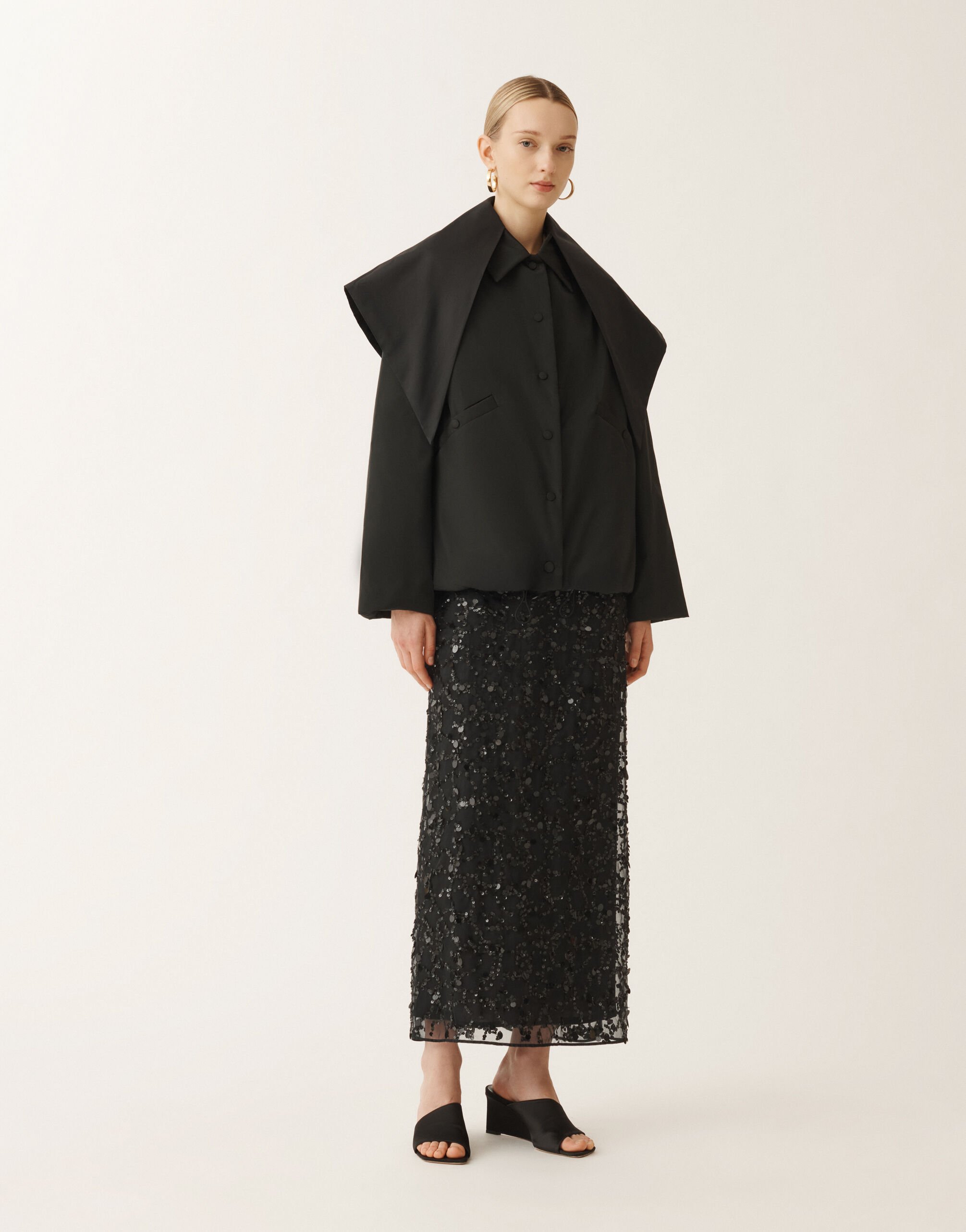 Fabiana Filippi Giacca coach in taffetà tecnico, nero NERO CTD265F247L1930000