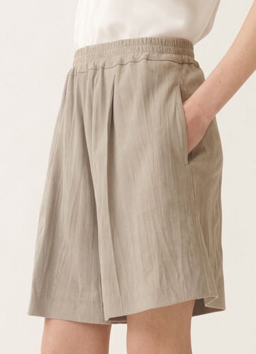 Fabiana Filippi Pleated suede shorts, clay CLAY PLD275F760D8620000