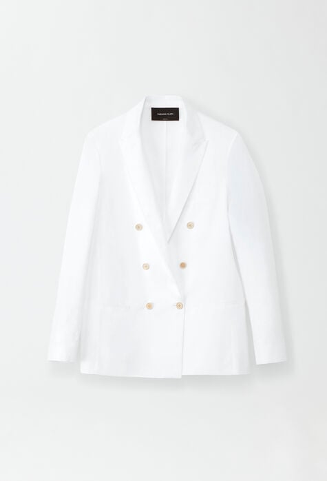 Fabiana Filippi Poplin double-breasted jacket, optical white CTD274F567D6420000