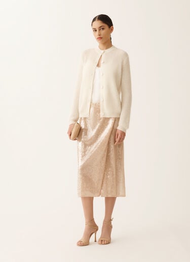 Mohair cardigan with sequins, raffia Fabiana Filippi Mohair cardigan with sequins, raffia Raffia MAD266F129L7390000