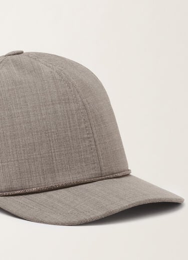 Fabiana Filippi Baseball cap in cool bistretch wool, rock melange Rock Mélange SAD266A873L7630000