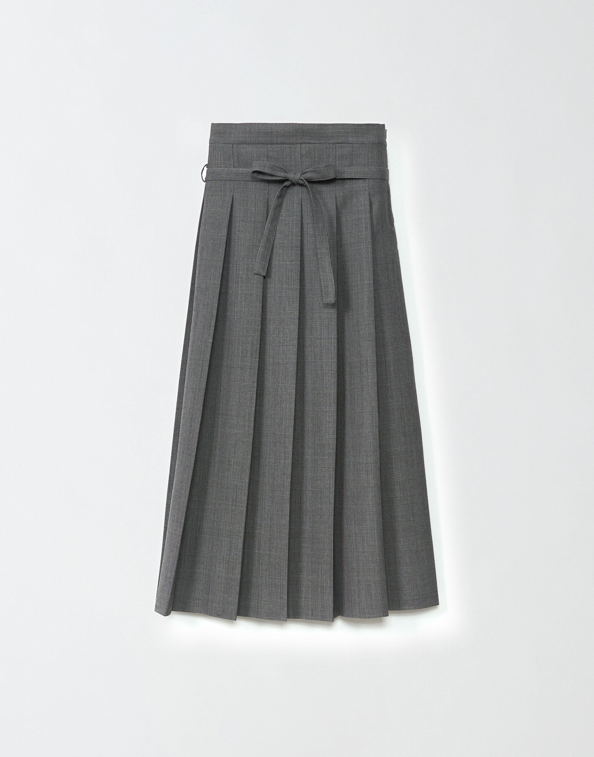 Glen plaid skirt dark grey and black for Women Fabiana Filippi