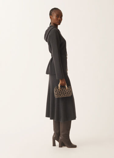 Fabiana Filippi Skirt in Platinum, grey denim Grey GND225F816N1280000