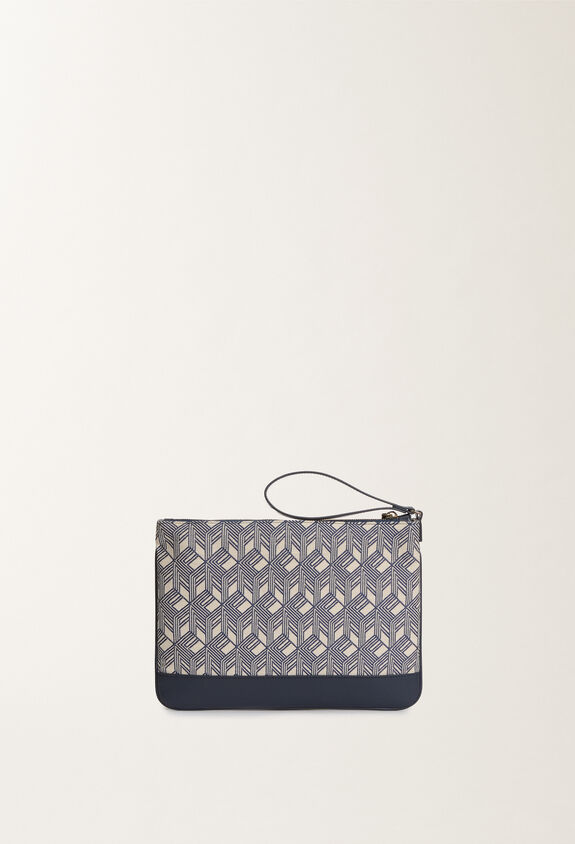 Fabiana Filippi Jacquard pouch, blue BLUE AAD275A035L4070000